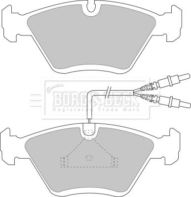 BORG & BECK Комплект тормозных колодок, дисковый тормоз BBP1135